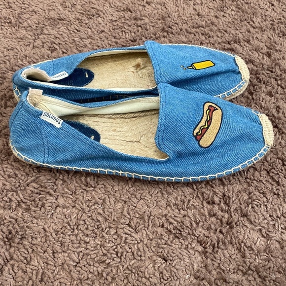 Soludos Jason Polan Denim Espadrille Hot Dog - Picture 3 of 6